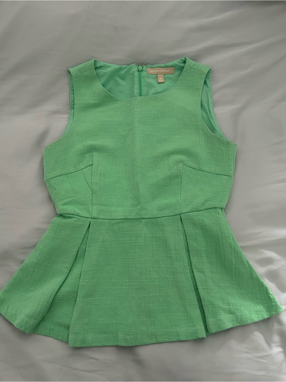 Banana Republic Mint Green Textured Peplum Top